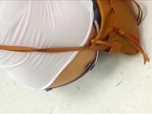 Asian Showing Crack and Panties