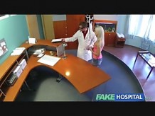 FakeHospital Perfect Sexy Blonde Gets Probed And Squirts On Doctors Receptionist Desk