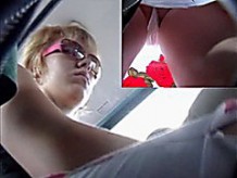 Upskirt panty shots in the bus