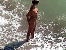 Undressed girl beach spyca