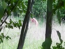 Man in the woods jerks off masturbates Offenbach voyeur