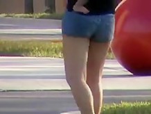 Candid Ass in short tight shorts 4